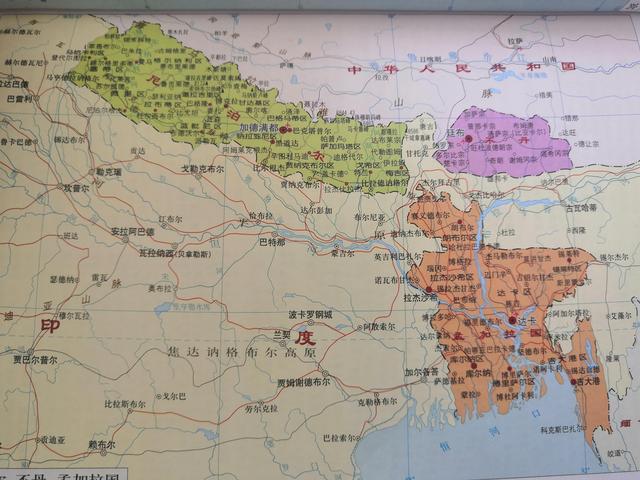尼泊尔地图上的高清版大图（世界地图变迁史）(4)