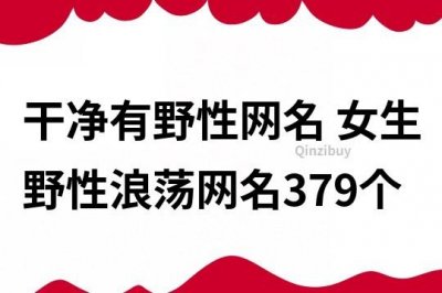 ​干净有野性网名 女生野性浪荡网名379个